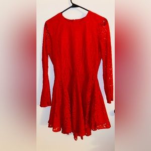 H&M Red Circle Mini Dress (6)